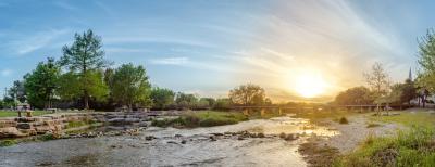 Picture of Salado Creek as the sun sets